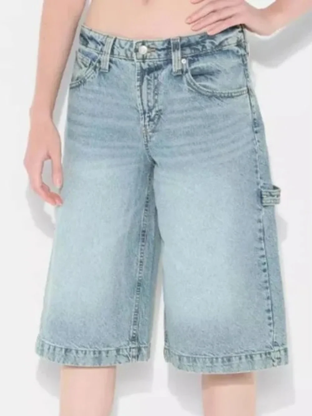 Wild Fable Light Blue Denim Jean Shorts Jorts Skater